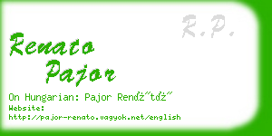 renato pajor business card